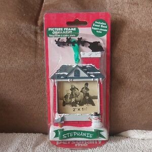 🎄Stephanie Christmas Picture Frame Ornament with Santa Design